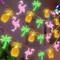30 LED Tropical Summer String Lights – 16Ft Flamingo, Pineapple & Palm Tree Fairy Lights with 8 Modes & Timer – Battery Operated Beach, Pool & Luau Party Decor